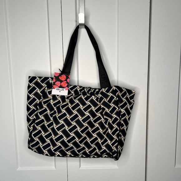 Diane Von Furstenberg x Target Vintage Weave Neutral Laptop Tote Bag NWT - Picture 1 of 7